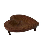 Handmade Heart Shape Foldable Wooden Collapsible Fruit Basket