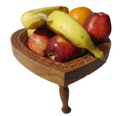 Handmade Heart Shape Foldable Wooden Collapsible Fruit Basket