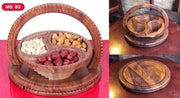 FOLDING BASKET WITH HANDLE & SEVERAL COMPARTMENTS