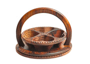 FOLDING BASKET WITH HANDLE & SEVERAL COMPARTMENTS