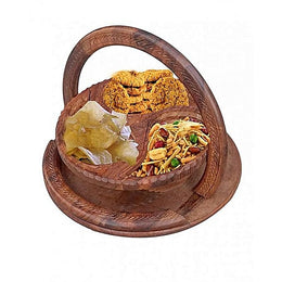 FOLDING BASKET WITH HANDLE & SEVERAL COMPARTMENTS