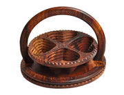 FOLDING BASKET WITH HANDLE & SEVERAL COMPARTMENTS