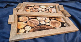 Wooden Tray  with integral handle