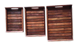 3 Pcs Wooden Tray
