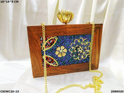 Wooden Box Clutch Bag
