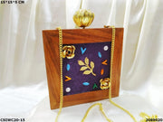 Wooden Box Clutch Bag
