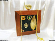 Wooden Box Clutch Bag