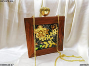 Wooden Box Clutch Bag