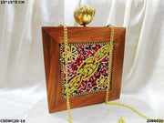 Wooden Box Clutch Bag