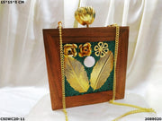 Wooden Box Clutch Bag
