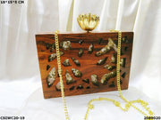Wooden Box Clutch Bag