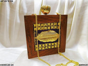 Wooden Box Clutch Bag
