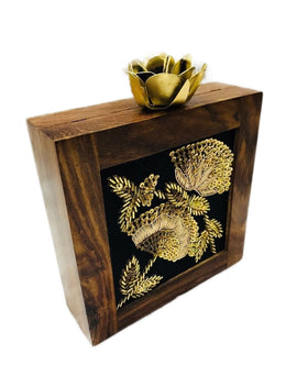Wooden Box Clutch Bag
