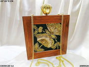 Wooden Box Clutch Bag