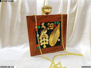 Wooden Box Clutch Bag