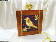Wooden Box Clutch Bag