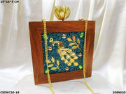 Wooden Box Clutch Bag