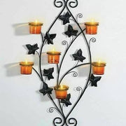 Wrought Iron Wall Mounted Candle Holder
