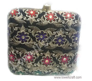 INDIAN TRADITIONAL EMBROIDERY CLUTCH BOX/BAG